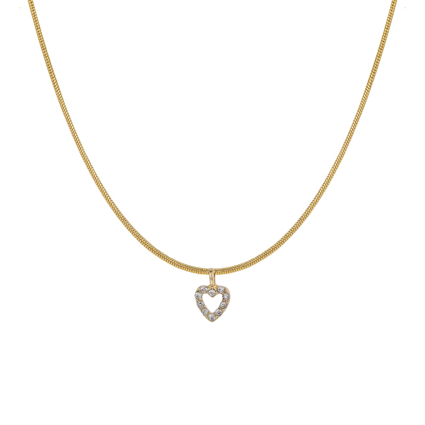 Zircon Peach Heart Pendant necklace