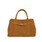 Solid Faux Suede Handbag