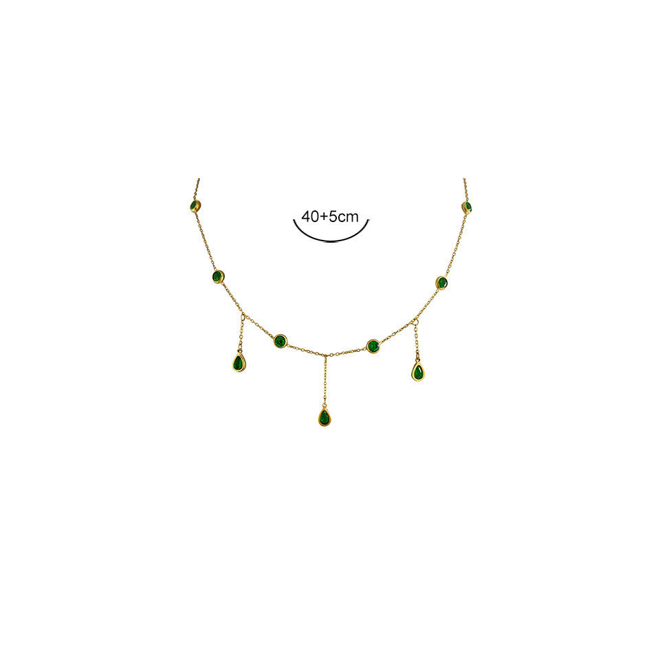 Beccarite Tassel Necklace