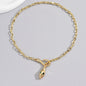 Elegant Metal Snake Diamond Studded Necklace
