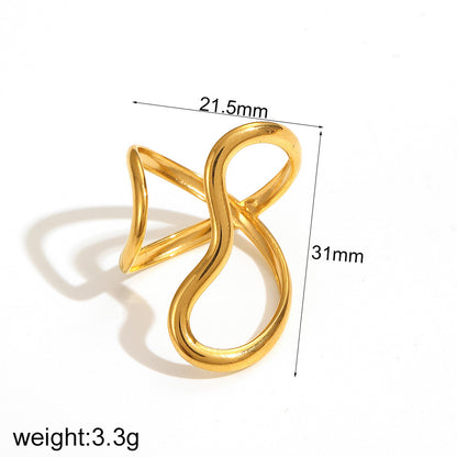 Irregular Adjustable Steel Ring