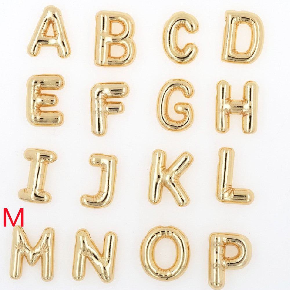 Glossy Letters Pendant Necklace