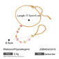 Gold-Plated Stainless Steel Broken Stone Chain Bracelet Ring