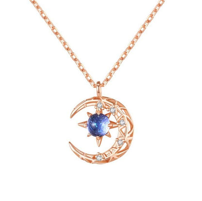 Explosive Star and Moon Necklace