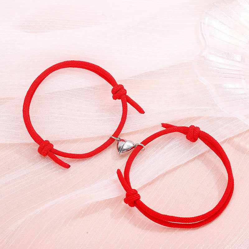 Magnetic Couple Bracelets – Heart-Shaped