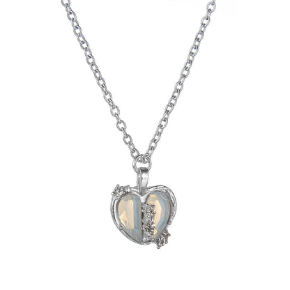 Moonstone Heart Necklace