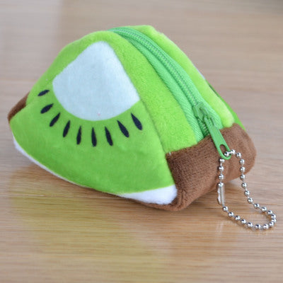 Plush Triangle Fruit Coin Purse