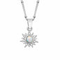 Natural Opal Sun Pendant Necklace