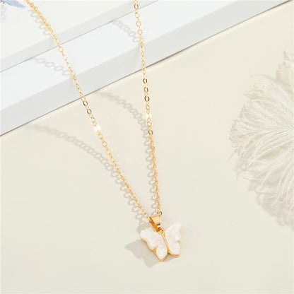 Butterfly Resin Clavicle Necklace