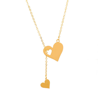 Hollow Heart Clavicle Chain Necklace