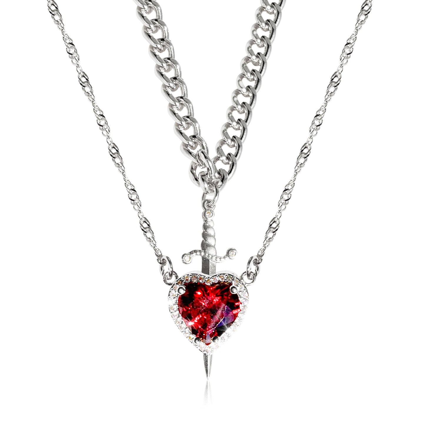 Sword Through The Heart Necklace