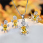 Oval Zircon Turtle Pendant Necklace