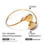 Irregular Water Drop Twist Adjustable Bangles