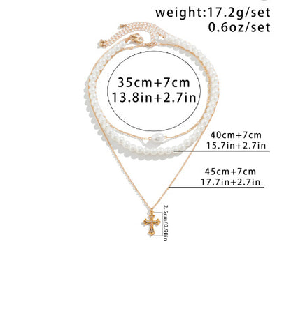 Beaded Beach Pearl Necklace with Resin Star Pendant