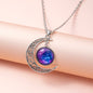 Galaxy Planet Star Glass Necklaces