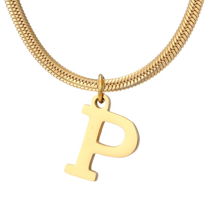 Minimalist A-Z Letter Pendant Necklace