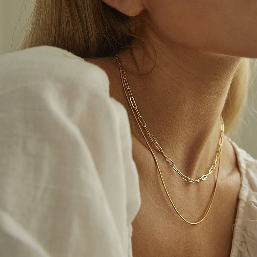 Gold Collarbone Multi-Layer Necklaces
