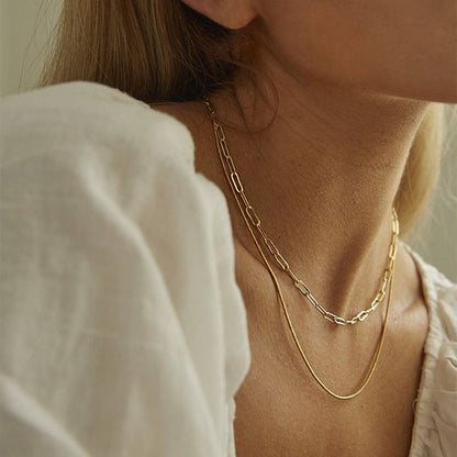 Gold Collarbone Multi-Layer Necklaces