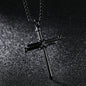 Titanium Steel Nail Cross Pendant Necklace