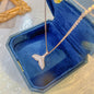 Whale Tail Pendant Necklace in Gold & Rose Gold