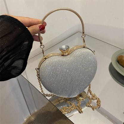 Heart-Shaped Evening Clutch Bag