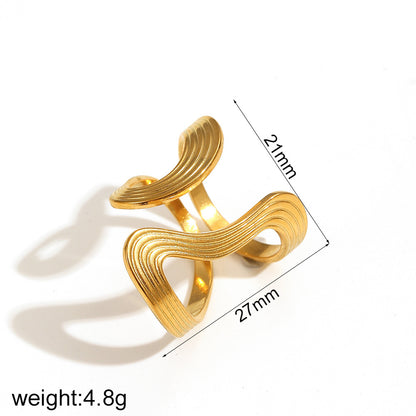 Irregular Adjustable Steel Ring