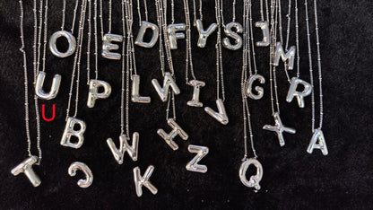Glossy Letters Pendant Necklace