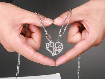 Heart Love Necklace Set for Couples