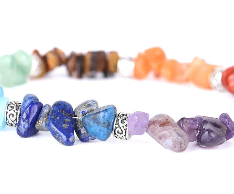 7 Chakra Gravel Bracelet