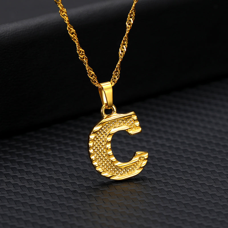 26 Letters Gold-Plated Pendant Necklace