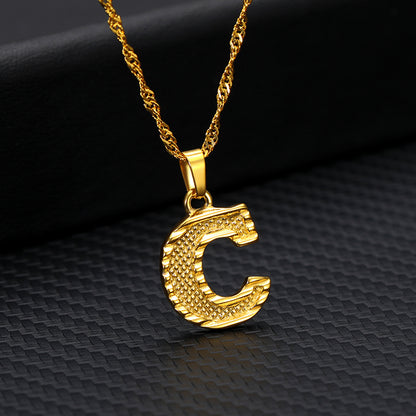 26 Letters Gold-Plated Pendant Necklace