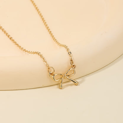 Sweet Light Luxury Bow Necklace for