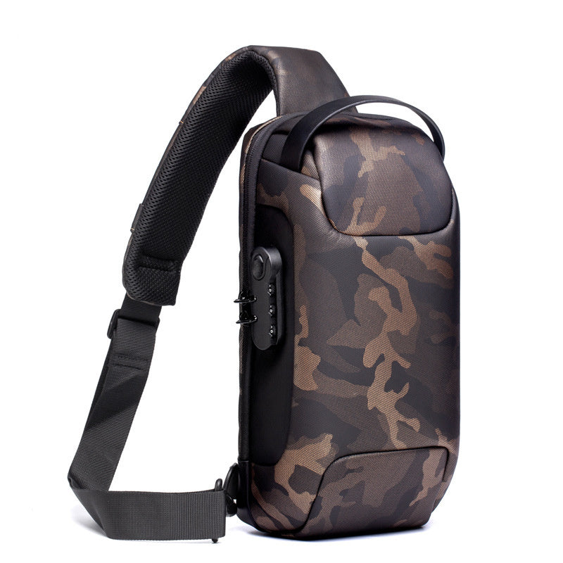 Waterproof USB Crossbody Shoulder Sling Bag
