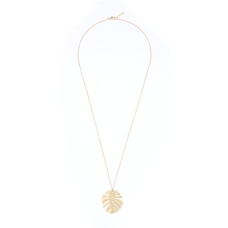 Women's Leaf Shape Pendant Necklace