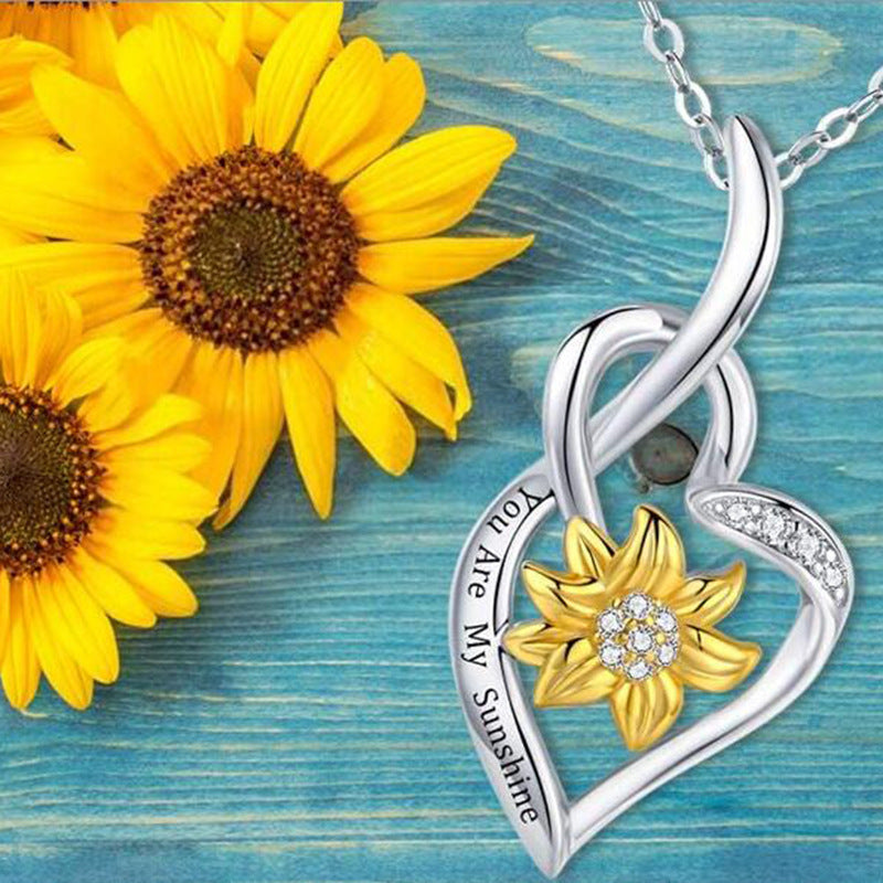 Sunshine Sunflower Pendant Necklace