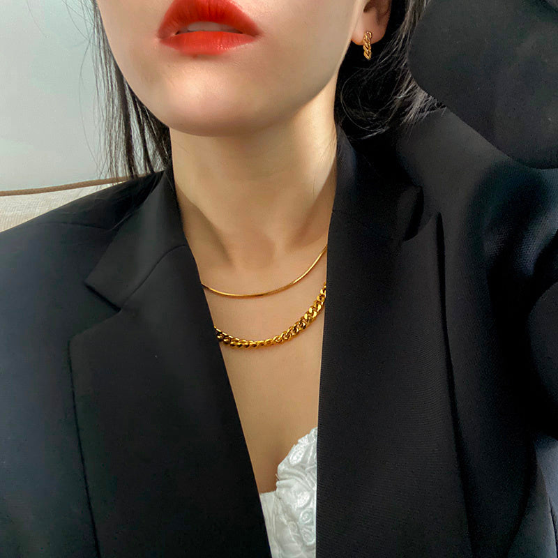 Six-Sided Grinding Cuban Chain Necklace