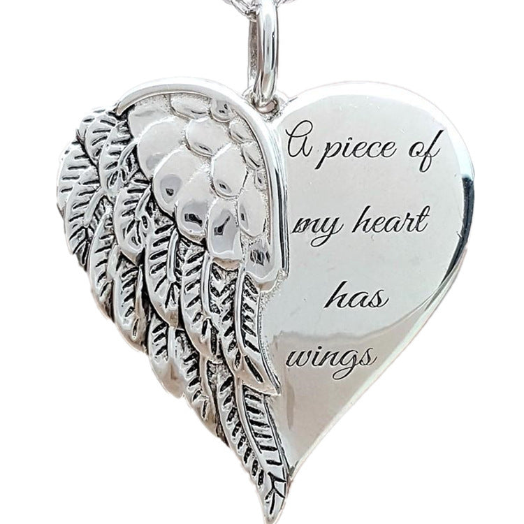 Angel Wings Lettering Necklace