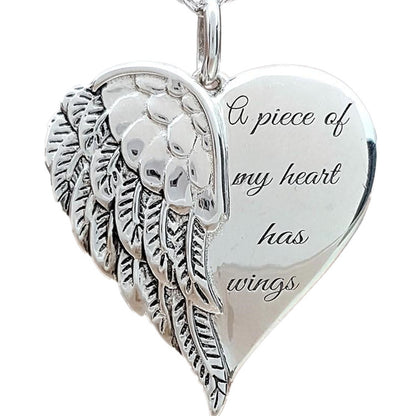 Angel Wings Lettering Necklace