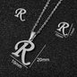Stainless Steel Alphabet Necklace, 26 Initial Letters A–Z