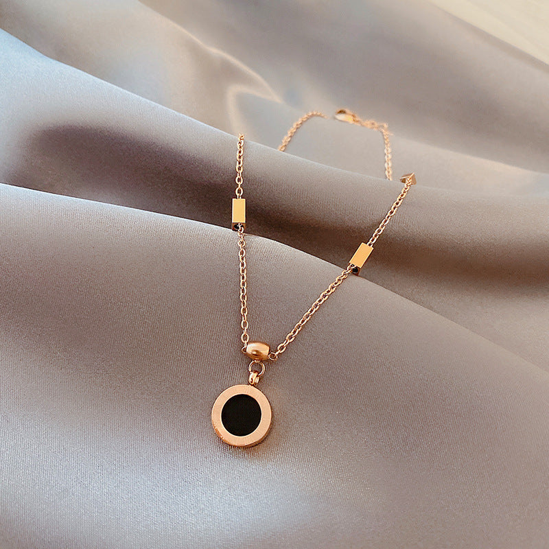 Roman Letter & Butterfly Clavicle Necklace