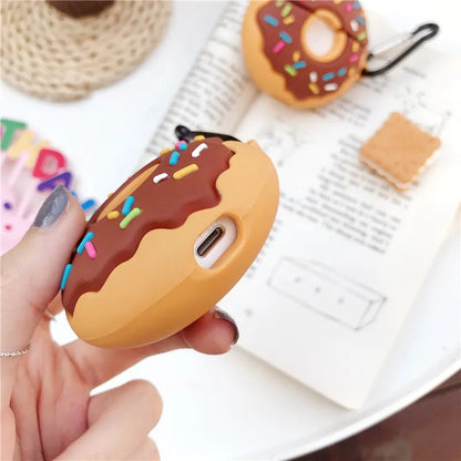 Compatible Apple AirPods Pro Case - Cute Donut Design Soft, Silicone Cover for Protection and Style