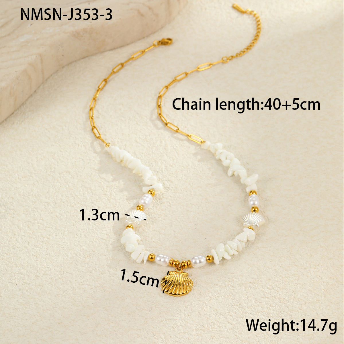 Beach Ocean Style Shell Necklace & Bracelet