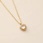 Heart-Shaped Rhinestone Collarbone Necklace