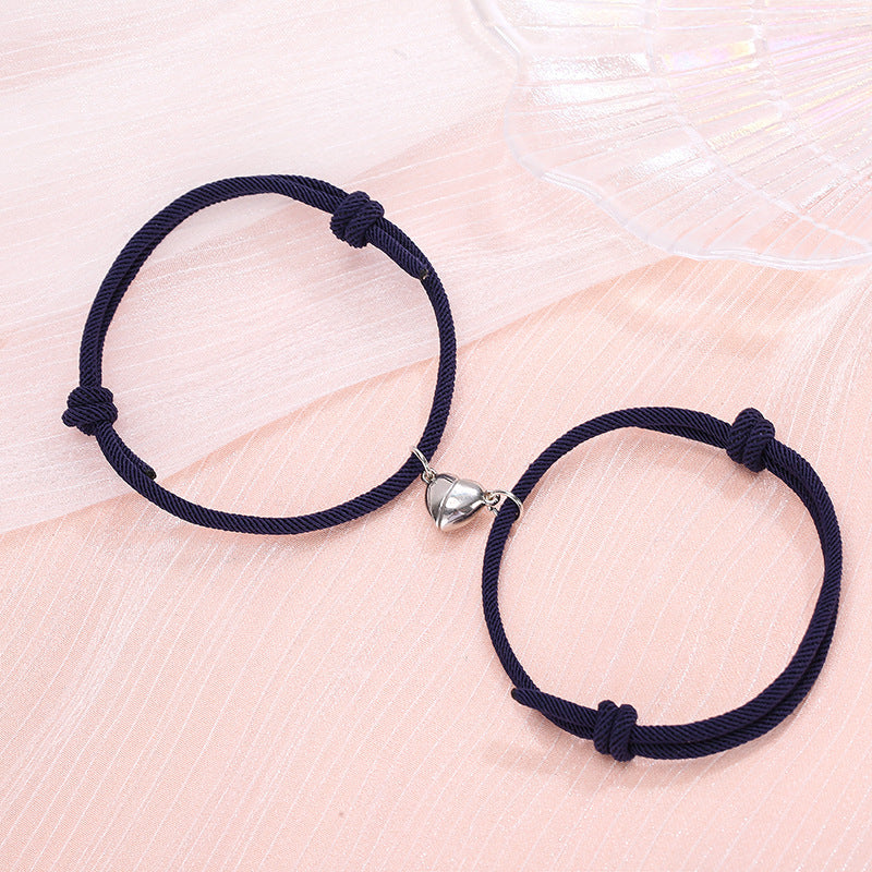 Magnetic Couple Bracelets – Heart-Shaped