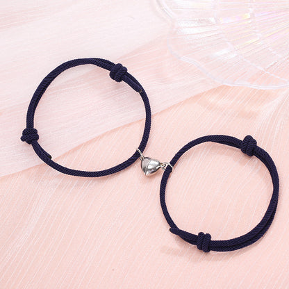 Magnetic Couple Bracelets – Heart-Shaped