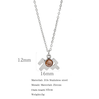 Zircon Constellation Zodiac Necklace