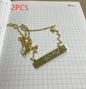 One Word Horizontal Bar Pendant Necklace