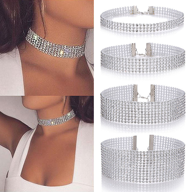 Crystal Rhinestone Choker Necklace