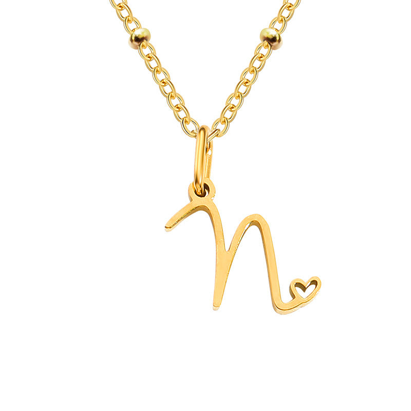 A-Z Personalized 26 Letter Pendant Necklace