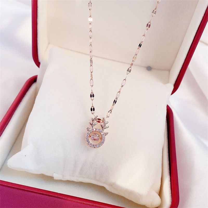 Perfume Bottle Pendant Zircon Necklaces